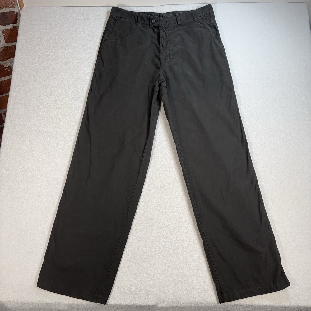 Ermenegildo Zegna Pincord Corduroy Pants Mens 38 (actually 34x33) Gray Cotton